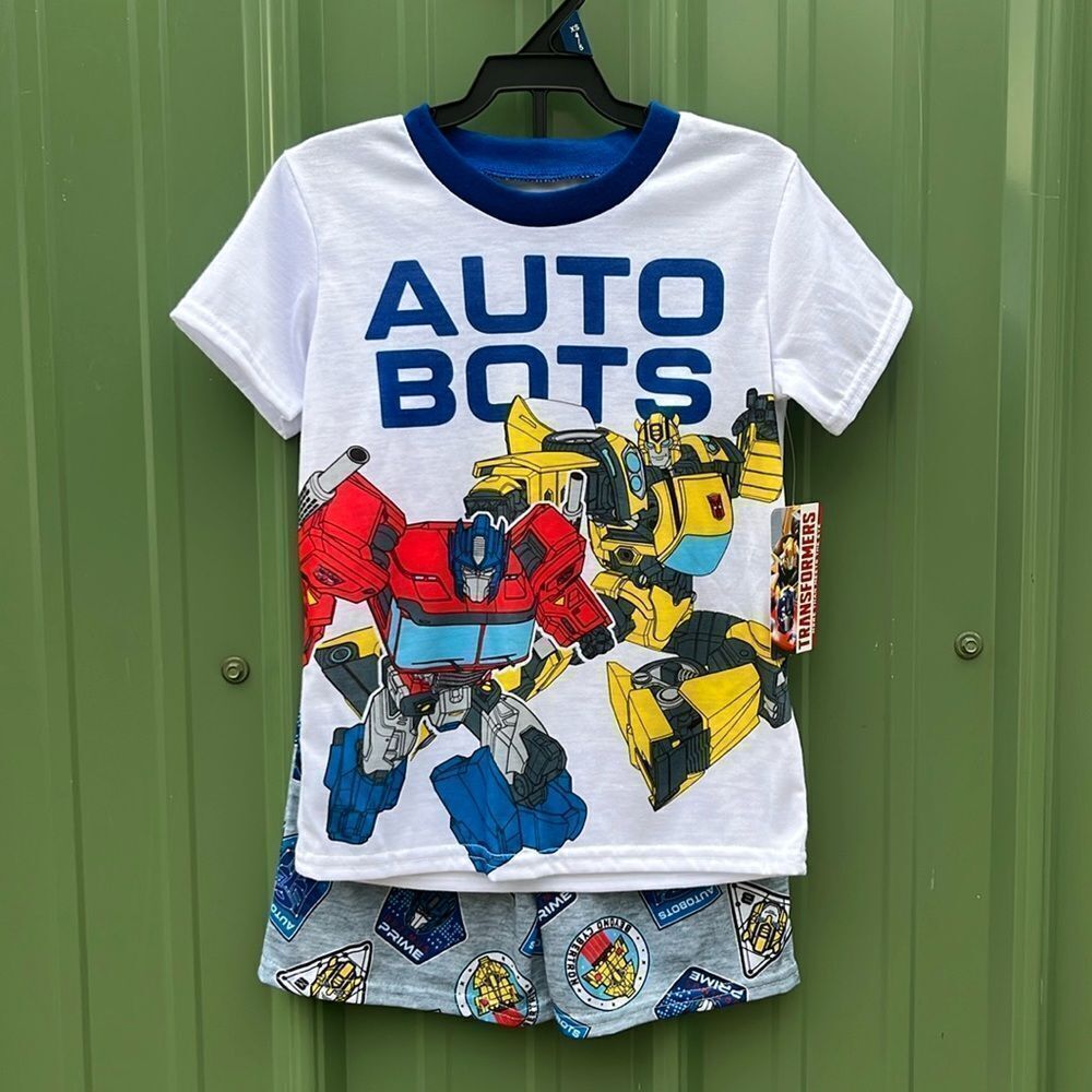 Pokémon & Transformers Graphic Print Tee & Shorts Sleep 2, 2-Piece Sets Size XS - Picture 2 of 7